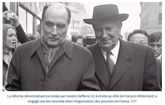 François Miterrand et Gaston Deferre