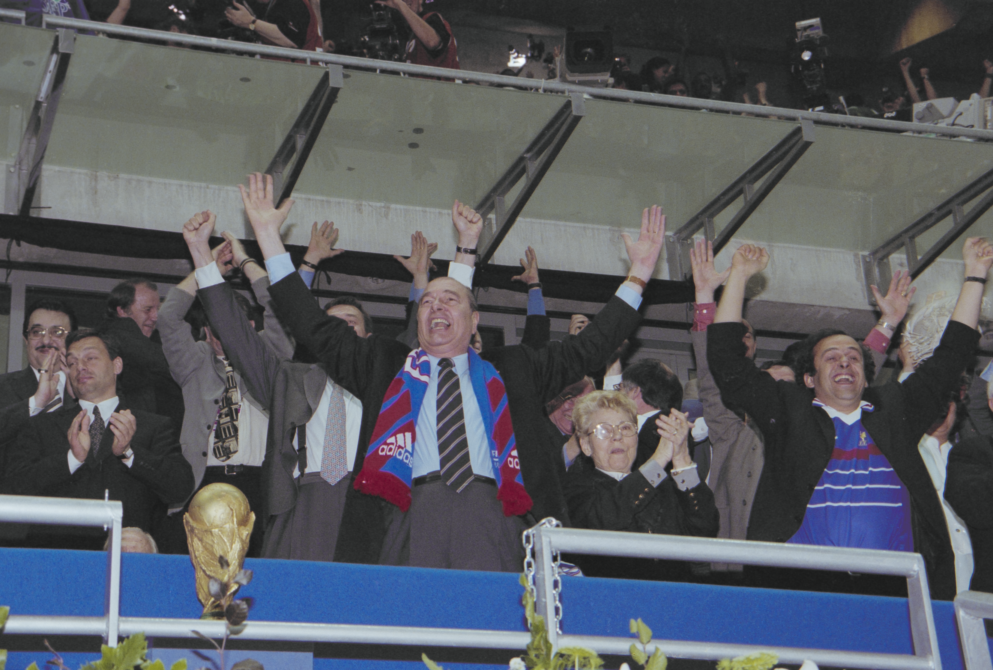 Photographie de Jacques Chirac à la Coupe du monde 
